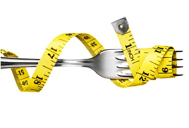 Tape measure on a fork